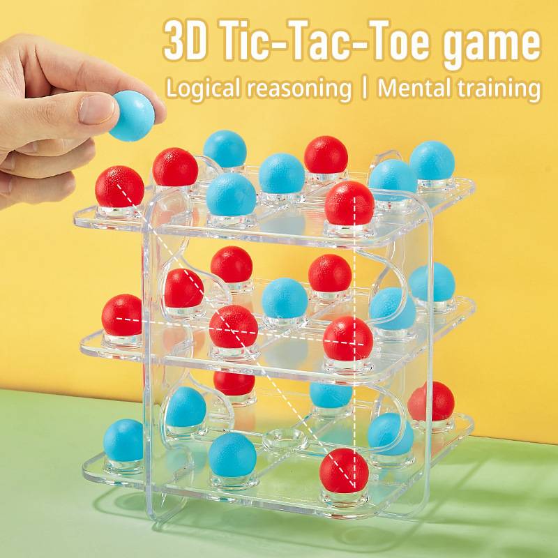 3D Tic-tac-toe Math Marbles Logic Enlightenment Game