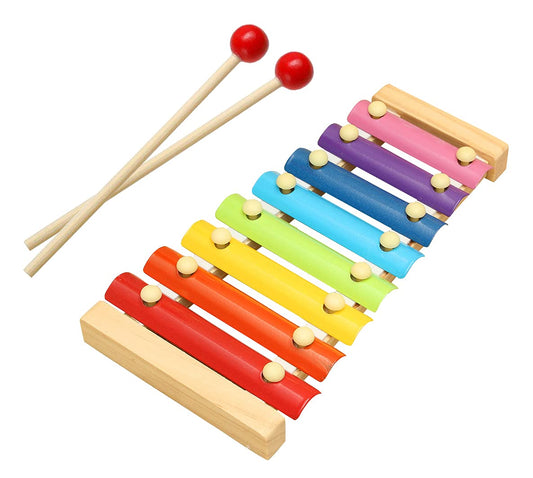 Ecofriendly Wooden Xylophone Kids First Musical Sound Instrument Toys 8 Note (Pack of 1)