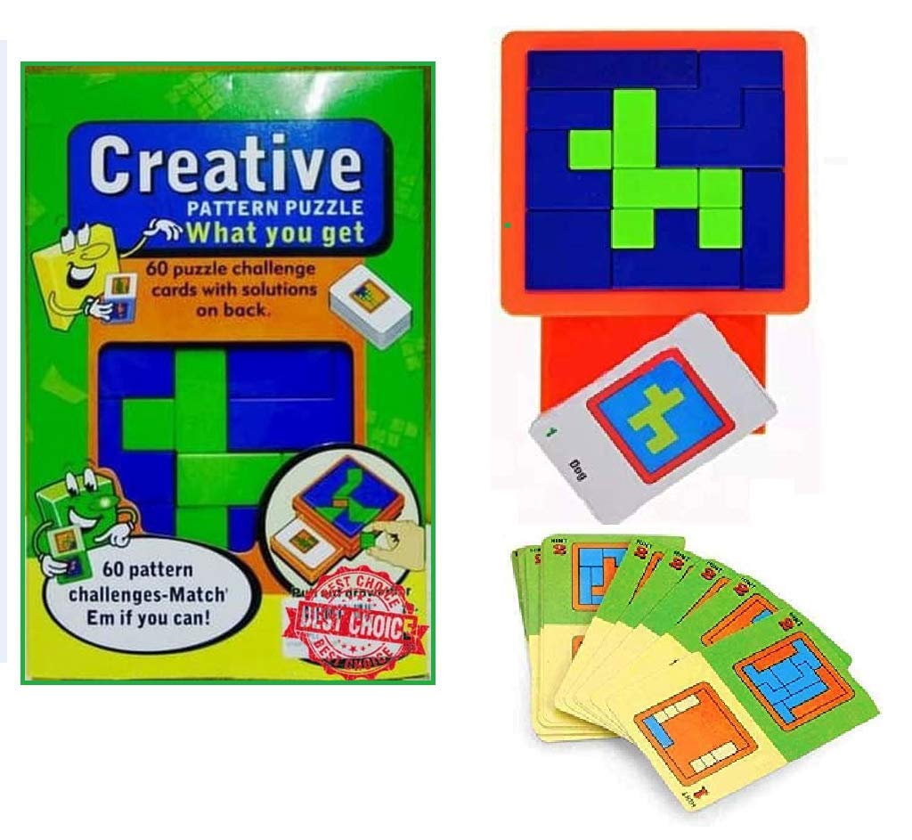 Creative Pattern Colorful Puzzle Game Blocks, Educational & Learning Toys Pattern Puzzle