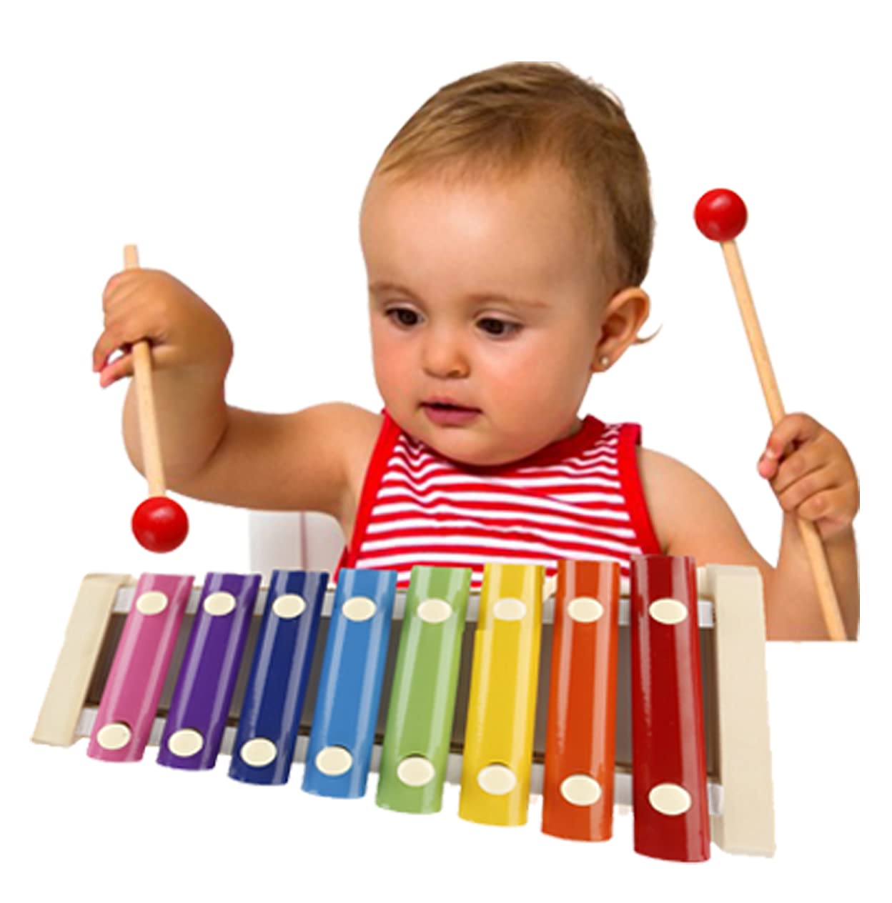 Ecofriendly Wooden Xylophone Kids First Musical Sound Instrument Toys 8 Note (Pack of 1)