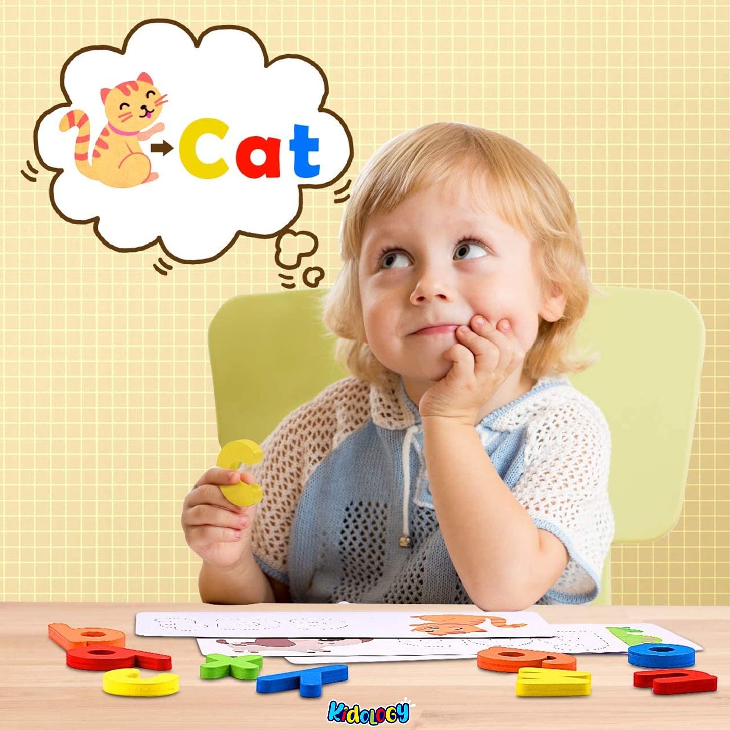 Montessori Spelling Game Educational Preschool Toys