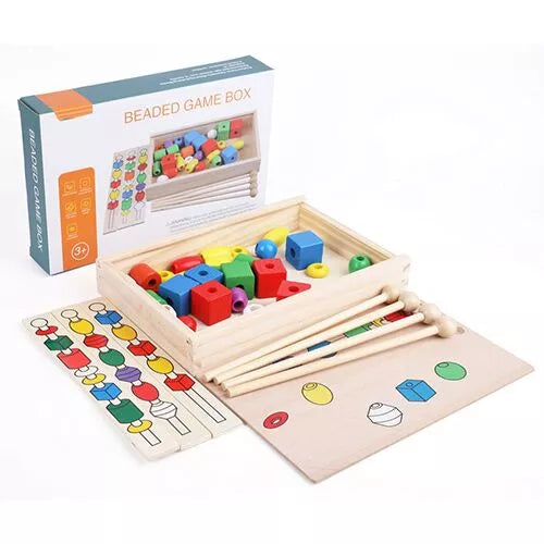 Wooden Puzzle Beaded Box