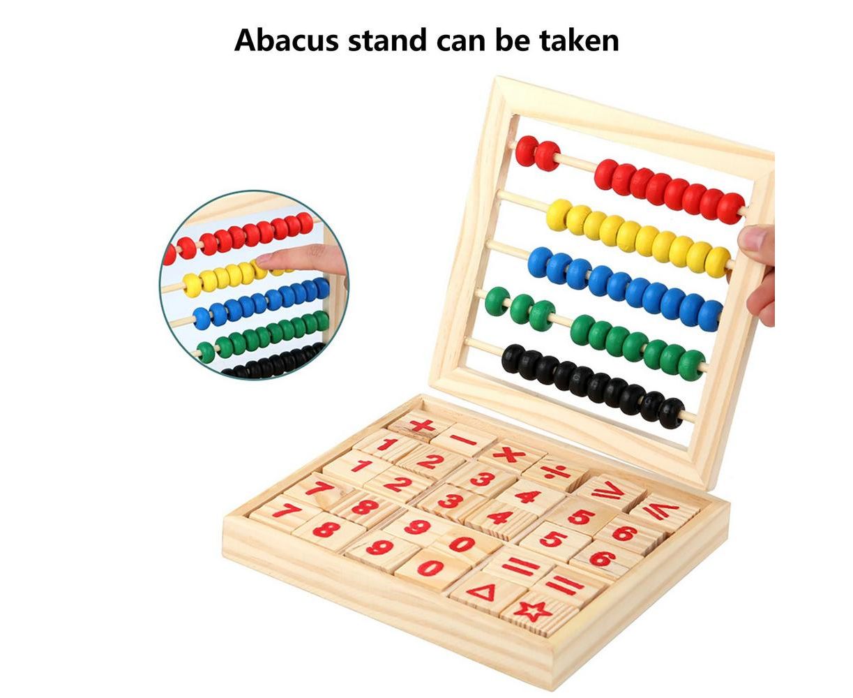 Wooden Abacus Mathematical Frame Blocks