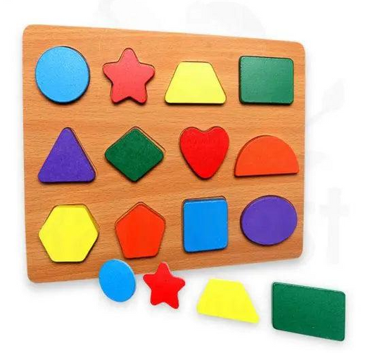 wooden geometric shapes puzzle