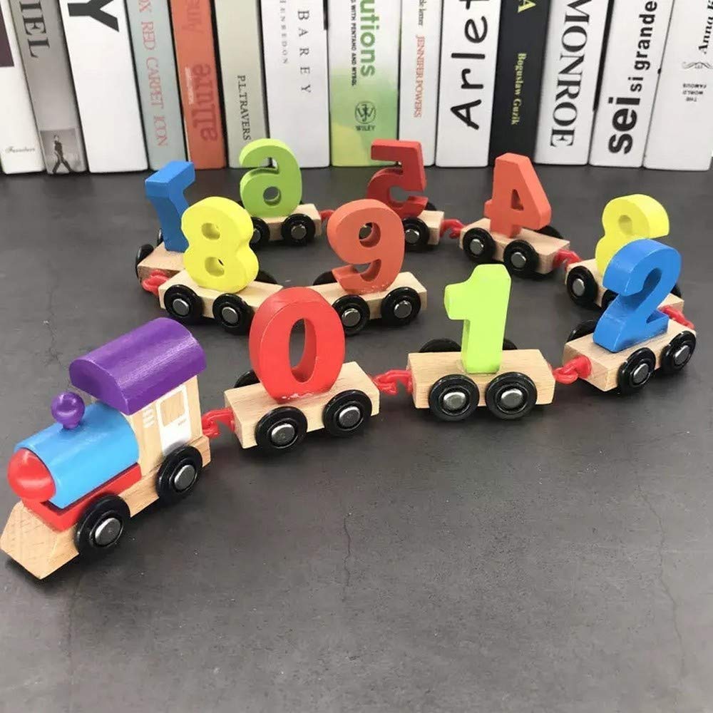 Wooden Digital Train with Numbers 0 to 9 – Building Blocksfor Kids