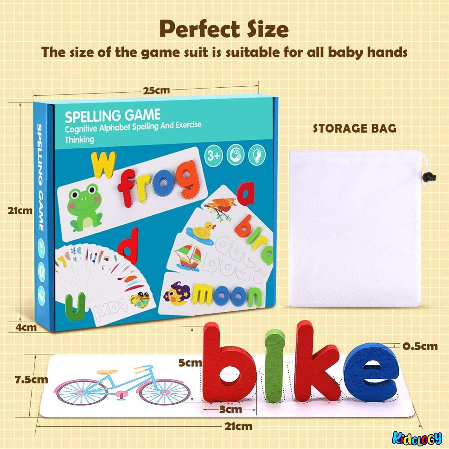 Montessori Spelling Game Educational Preschool Toys